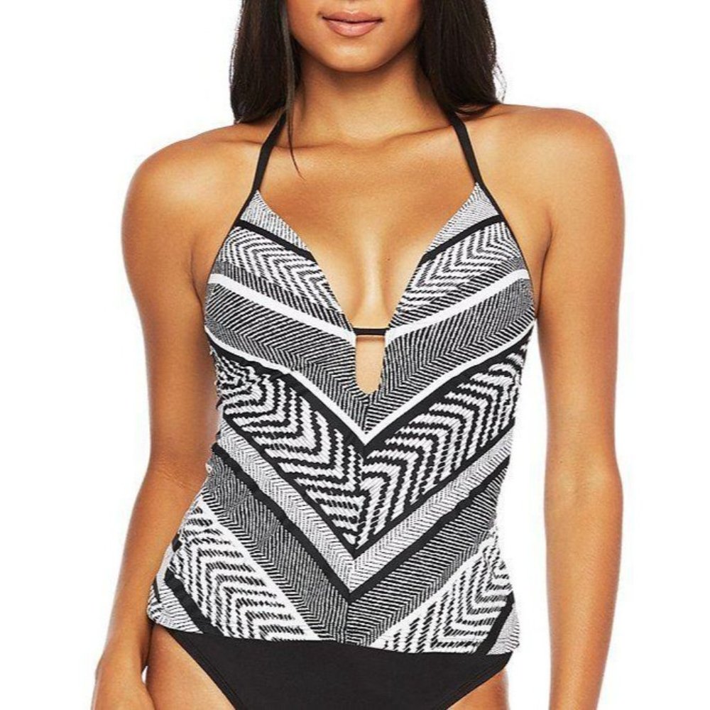 Kenneth Cole halter neck tankini top SM LG